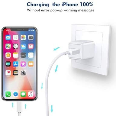 (Apple MFi Certified) iPhone charger 10ft,2Pack 10Foot Long Fast Charging Lightning Cord Cable 2Pack USB Wall Charger Travel Plug Adapter Box for iPhone 14/13/12 Mini/11 Pro Max/10/XS/XR/X/8/7/SE,iPad - Image 4