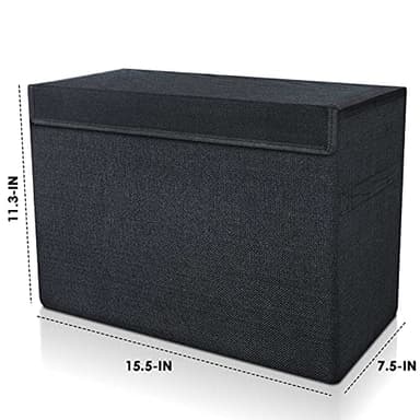 Leffis Comic Book Storage, Box 15.5" X 7.5" X 11.3", Collapsible Comic Short Box with Lids Holds 150 Comics Heavy Duty Comic Book Bin Container (1 pack, black) - Image 6