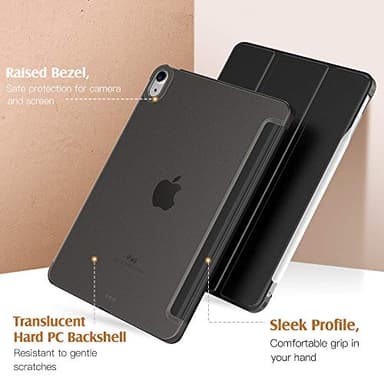 TiMOVO for iPad Air 11 Inch Case (M3/M2-2025/2024), iPad Air 5th Generation 2022/4th Gen 2020 10.9 Inch, Slim Hard Translucent Back Cover, Support Auto Wake/Sleep - Black - Image 9