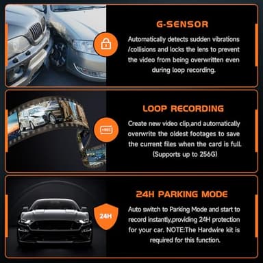 2.5K Car Dash Cam, VEEMENT Dash Camera for Cars, 1440P Car Dash Camera with APP, WiFi Dash Cams with WDR Night Vision, 24/7 Parking Monitor Dashcam, 160°Wide, G-Sensor, Mini Dash Cam - Image 4