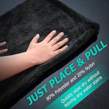 Microfiber Towels For Cars 2-Pack Car Drying Towel 1300 Gsm Ultra-Large Soft Microfiber 35" x 27.5" & 19.7" x 11.8" Towels Are Great For Car And Home Cleanups No Streaks, Scratches Or Water Spots - Image 5
