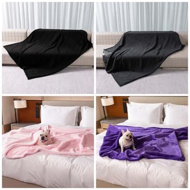 Maidewow Waterproof Dog Blanket Reversible Fluffy Pet Bed Cover Pink Puppy Blankets Leakproof Sofa Couch Washable Cover Cat Pet Blanket for Warm-M - Image 7