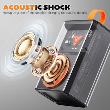 Karaoke Machine for Kids & Adults, Portable Bluetooth Mini Karaoke Speaker with 2 Wireless Microphone and Lights, Birthday Gifts for Girls & Boys, Toys for Girls, Family Home Party (Black) - Image 2