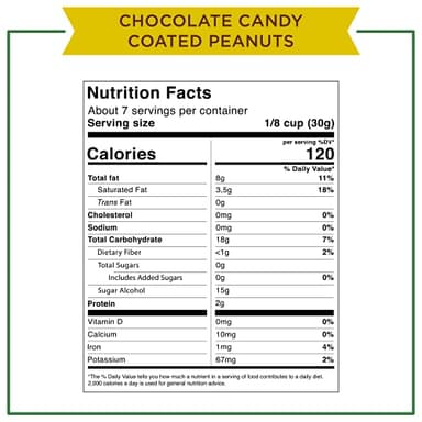 Russell Stover Sugar Free Chocolate Candy Coated Peanut Gems, 7.5 Ounce Bag (Pack of 5) - Image 2