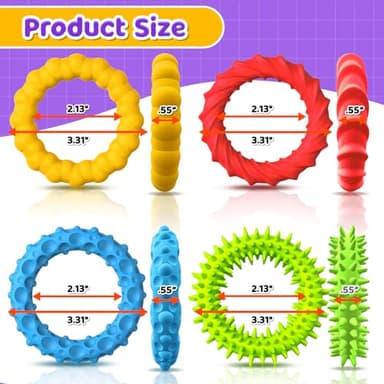 Sensory Fidget Toys for Kids Adults - 4 Pack Stretchy Fidget Bracelet | Texture & Calming Autism Sensory Toys for Special Needs Autistic Children | Calm Down Toy for Toddler Girls Boys - Image 3