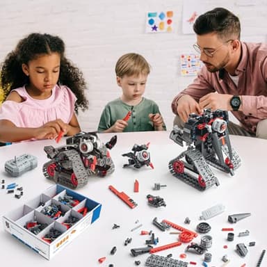 Opmind 5 in 1 STEM RC Robot Building Kit, APP & Remote Control Samurai/Ninja Blocks 419 Pcs, Erector Set RC Toy for Kids, DIY Build Science Educational Gift for Age 6 7 8 9 10 11 12+ Boys & Girls - Image 3