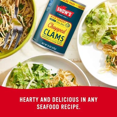 Snow's Wild Caught Chopped Clams Canned, 15 oz Can - Served in Clam Juice - 4g Protein Per Serving - Gluten Free, Keto Friendly, 99% Fat Free - Image 5