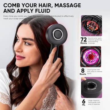 3 in 1 Scalp Massager Hair Growth Hair Oil Applicator,Electric Scalp Brush for Home,IPX7 Waterproof Electric Head Massager - Image 4