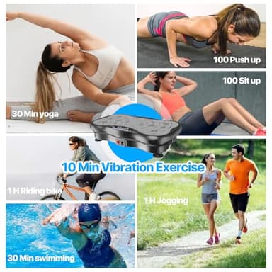 Vibration Plate Exercise Machine for Lymphatic Drainage Weight Loss, Whole Body Workout Vibration Fitness Platform ,Home Training Equipment ,Sport Gym for Weight Loss Fat Burner for Women Men - Image 6