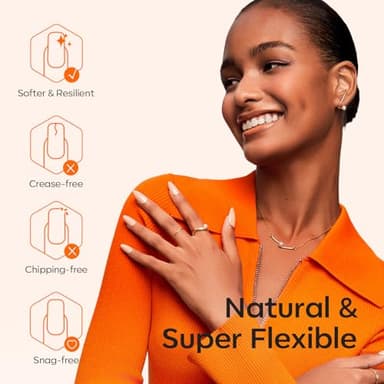 modelones Extra Short Almond Nail Tips, Pre-shaped Tips x Gel Soft Fake Nails False Acrylic Clear Full Cover Press on Extension Kit x Gel Manicure DIY at Home 216PCS 12Sizes - Image 7