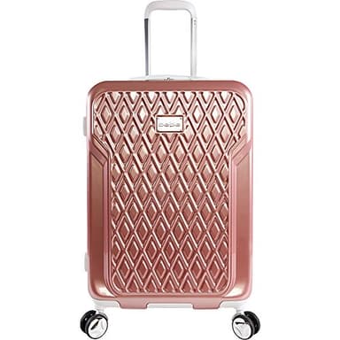 BEBE Women's Stella 21" Hardside Carry-on Spinner Luggage,Telescoping Handles, Rose Gold, One Size - Image 3