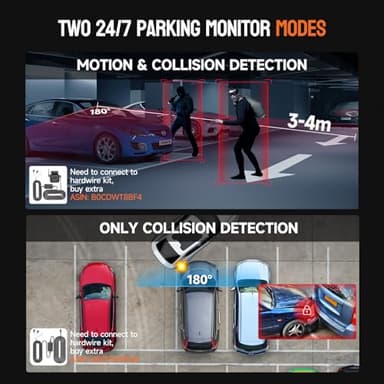 Neideso 360° Dash Cam Front and Rear Inside, 4 Channel FHD 4 * 1080P, Wi-Fi GPS Voice Control Car Camera, Front 2K+1080P*2 Dash Camera for Cars, with 64GB SD Card, Night Vision, 24H Parking Mode(N300) - Image 11