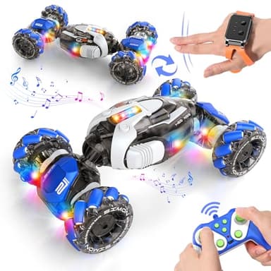 Nicella Remote Control Car - RC Toys Gifts for 6-13 Year Old Boys Girls - 360° Rotating 4WD Gesture Sensing RC Sunt Car with Lights & Music - Birthday for Grandkids - Image 1