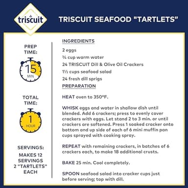 Triscuit Dill, Sea Salt & Olive Oil Whole Grain Wheat Crackers, Lunch Snacks, Bulk Snack Crackers, 6 - 8.5 oz Boxes - Image 12