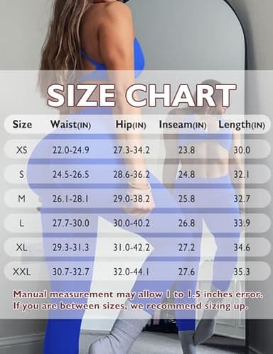 Ieumaz Scrunch Butt Lifting Leggings for Women Gym Seamless Workout Leggings Mid Low Waist Tummy Control Yoga Pants Electric Blue - Image 6