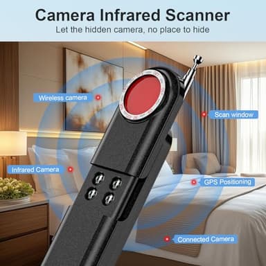 Aleanu Hidden Camera Detector, 2025 Hidden Bug and Device GPS Detector for Trave, Hotels, Home, Office, 6 Levels Sensitivity - Image 3