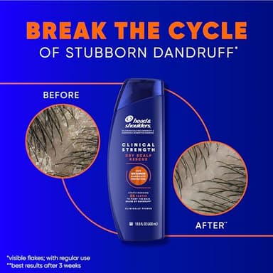 Head & Shoulders Clinical Dandruff Defense + Dry Scalp Rescue Shampoo 13.5 oz Twin Pack - Image 4