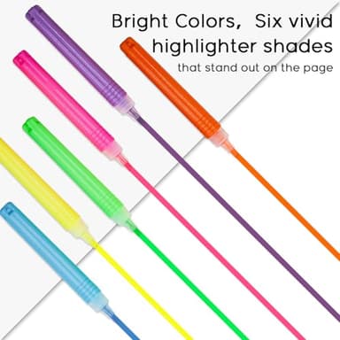 SILVERRAV Highlighters Assorted Colors,Pack of 6, Highlighter Pens No Bleed, Neon, Chisel Tip Highlighter Marker, Back to School Supplies, Office, Classroom, Use in Note Taking, Planner. - Image 3
