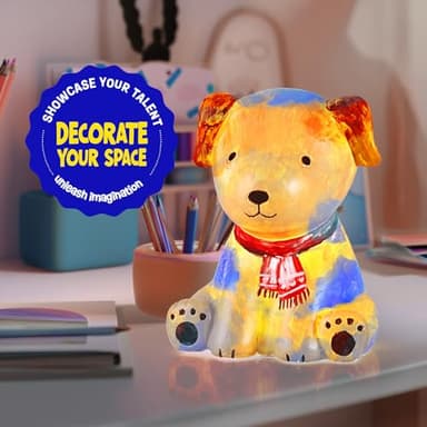 Paint Your Own Dog Lamp Kit, Art Supplies Painting Kits for Kids, Arts and Crafts for Kids Ages 8-12, Dog Toys Girls Boys Halloween Birthday Christmas Gifts Ages 3 4 5 6 7 8 9 10 11 12+ - Image 5