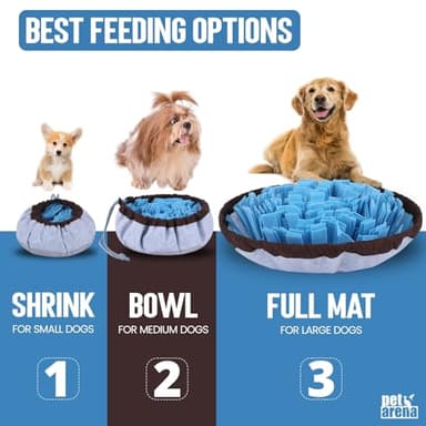 PET ARENA Snuffle Mat for Dogs - Adjustable Interactive Puzzle Toy for Large & Small Breed Slow Feeder for Mental Stimulation & Stress Relief Encourages Natural Foraging Ideal for Indoor & Outdoor Use - Image 2