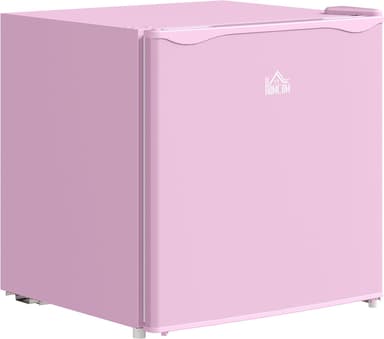 HOMCOM Mini Freezer Countertop, 1.1 Cu.Ft Compact Upright Freezer with Removable Shelves, Reversible Door for Home, Dorm, Apartment and Office, Pink - Image 2
