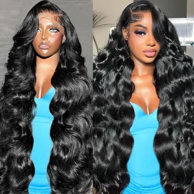 Nollipopco 30inch 13x6 Body Wave Lace Front Wigs Human Hair 200 Density HD Lace Frontal Wigs Pre Plucked with Baby Hair 12A Glueless Frontal Wigs for Black Women - Image 1