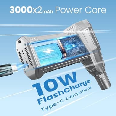180K RPM Super Power Electric Air Duster - Rechargeable Cordless Blower, 3-Gear Adjustable Cleaner for Keyboard, Car, Home & Outdoor - Canned Air Alternative - Image 8