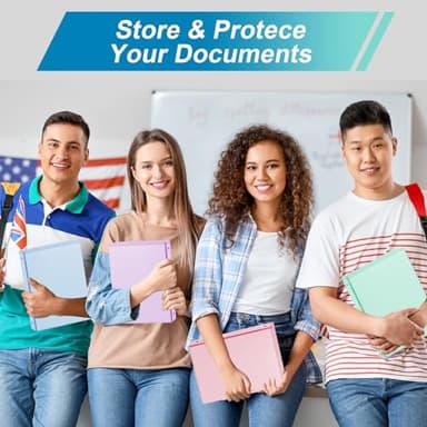 1'' 3-Ring-Binder with Pockets, 200 Sheets Capacity, 1 inch Binders fits 11" x 8.5" US Letter Size, Assorted 4 Pastel Colors - Ideal for School, Office, and Home Use (1 inch) - Image 7