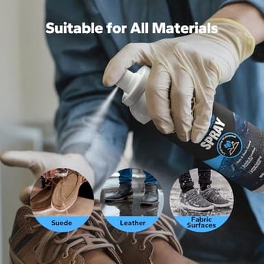 CleanCrown Shoes Protector Spray (5.4 Fl Oz), Suede & Leather Protector Spray, Waterproofing & Stain Guard for Shoes, Boots, Bags & Upholstery, Long-Lasting Water Repellent Spray - Image 3