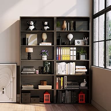 IRONCK Bookshelves and Bookcases Floor Standing 6 Tiers Display Storage Shelves 70 in Tall Bookcase Home Decor Furniture for Home Office, Living Room, Bed Room - Image 4