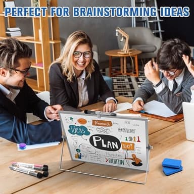 Grtard Dry Erase Magnetic White Board, 16''x12'' Double-Sided Desktop Whiteboard with Stand, Portable Small Whiteboard Set, Dry Erase Board for to-Do Lists, Planning & Office, Home - Image 7