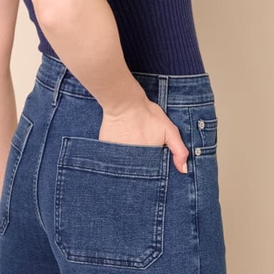 Amazon Essentials Women's High-Rise Regular-Fit Ankle-Length Wide-Leg Jean, Medium Wash, 12 - Image 3