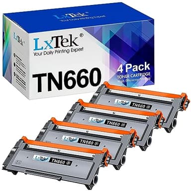 LxTek Compatible Toner Cartridge Replacement for Brother TN660 TN-660 TN630 TN-630 to use with HL-L2300D HL-L2380DW HL-L2340DW HL-L2320D MFC-L2740DW DCP-L2540DW Printer(4 Pack,Black), High Yield - Image 1