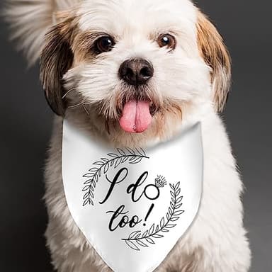 I Do Too Wedding Engagement Dog Bandana Pet Bandanas Accessories for Dog Lovers Pet Scarf Bridal Shower Gift - Image 4