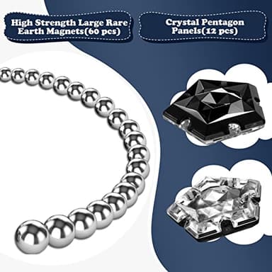 Magnetic Fidget Sphere Stress Relief Toys for Adults Kids, Anxiety Sensory Fidget Toys with Strong Neodymium Magnets, Desk ADHD Focus Tool Gift for Men Women (2.67'' Travel-Safe Toy Ball) - Image 3