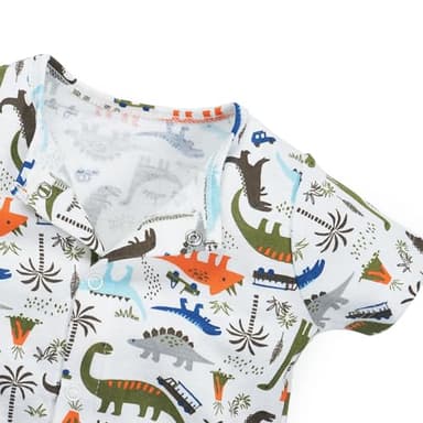 Minicoco 3-Pack 100% Cotton Baby Boy Rompers,0-24Months Short Sleeve Toddler Romper,Breathable Spring/Summer Clothes - Image 2