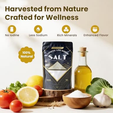 Salt for Pickling, Canning & Cooking | Fine Grain Table Salt with Natural Minerals | For Steak & Baking | Lite Low Sodium Healthy Salt, Resealable 8.8oz (Pack of 2) - Image 3