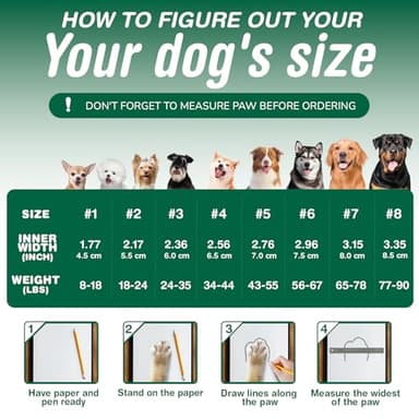 AOKOWN Dog Shoes for Large Dogs, Waterproof Dog Boots for Winter Snow, Summer Hot Pavement, Dog Booties & Paw Protectors Size 7 - Image 2