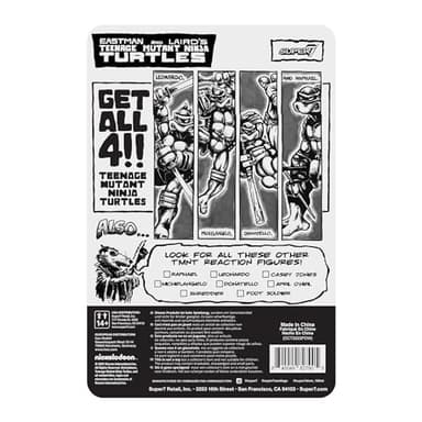 Super7 Teenage Mutant Ninja Turtles Leonardo (Comic Grayscale) - 3.75" TMNT Action Figure with Accessories Classic Cartoon Collectibles - Image 2