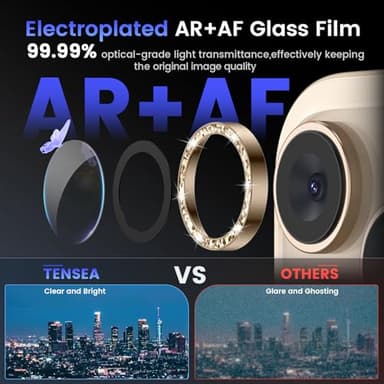 Tensea Camera Lens Protector Compatible for iPhone 16 Pro Max/16 Pro/14 Pro Max/14 Pro, Metal Aluminum Alloy Tempered Glass Cover Camera Screen Protector Accessories, Case Friendly - Image 3