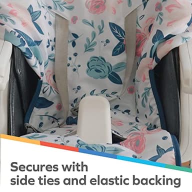 Nuby High Chair Cover Protecting from Spills and Crumbs, Water Resistant, Floral Print - Image 6