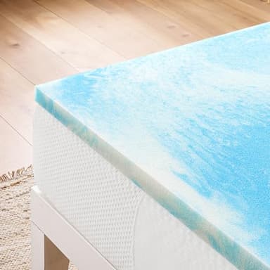 Best Price Mattress 2 Inch Swirl Gel AeroBreeze Cooling Air Flow Memory Foam Mattress Topper, Dorm Essentials, Twin - Image 7