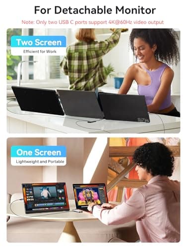 USB C Hub with Dual 4K@60Hz Displayports, 2 USB-A & 2 USBC 3.2 10Gbps Ports, 1Gbps Ethernet, 100W PD, SD/TF, USB C Splitter Docking Station for MacBook Pro/Air, iMac, iPad Pro, XPS, Thinkpad, Surface - Image 9