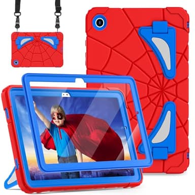 Auizotl Case for Galaxy Tab A9 Plus Case Samsung Galaxy Tab A9 Plus 11 Kids Samsung Tablet with Screen Protector Stand Thickned Cornor Impact Protection Tab A9+ 11 Inch Cover, Red Blue - Image 1