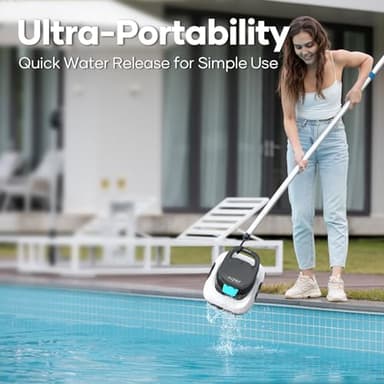 AIPER Cordless Automatic Cleaner, Pool Vacuum with Auto- Parking, Lightweight, Ideal for Above Ground Flat Pool up to 860 sq.ft. - Image 6