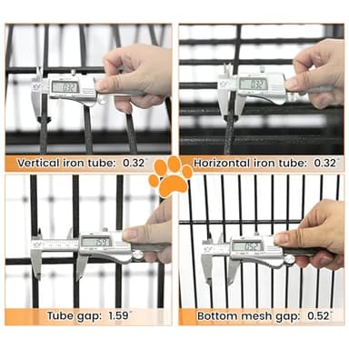 Homey Pet 37 inch Stackable Heavy Duty Dog Crate, Indestructible Escape Proof Dogs Cage Kennel with Lockable Wheels, Removable Tray & Metal Grid, Double Doors for High Anxiety Medium/Small Dogs - Image 9