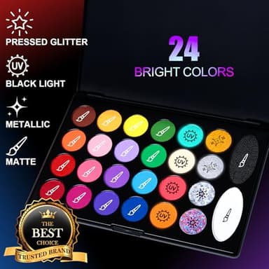 Fenmay Face Painting Kit for Kids, Non-Toxic and Hypoallergenic Face Paint Makeup Kit| with Stencils, Book, Easy to Use and Safe for Kids, Fun for Halloween, Birthday Party, School Event - Image 3