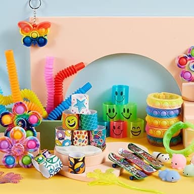 JOYIN 60 Pcs Party Favors for Kids, Fidget Toys Pack, Sensory Toy, Goodie Bags Fillers for Kids Birthday Party, Prizes in Bulk for School, Pinata Stuffers, Classroom Prizes, Treasure Box Toys Autism - Image 7