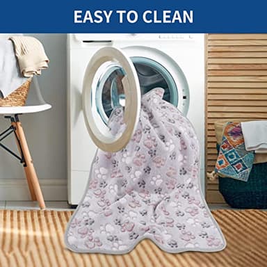 BVAGSS 6 Pack Small Dog Blanket, Super Soft Warm Pet Cover Blankets, Paw Print Puppy Fleece Flannel Blanket for Small Medium Dogs and Cats MW003 - Image 5