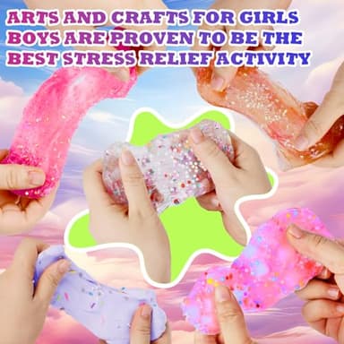 Glimmer Crunchy & Foam Slime Making Kit for Girls - Jelly Cubes & Glowing Slime, Stress Relief Toys for Kids 6-12, Classroom Rewards & Party Supplies - Image 7